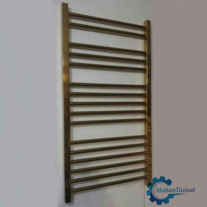 حوله خشک کن استیل 16 لول 50 ×100 طلایی براق ایران رویال