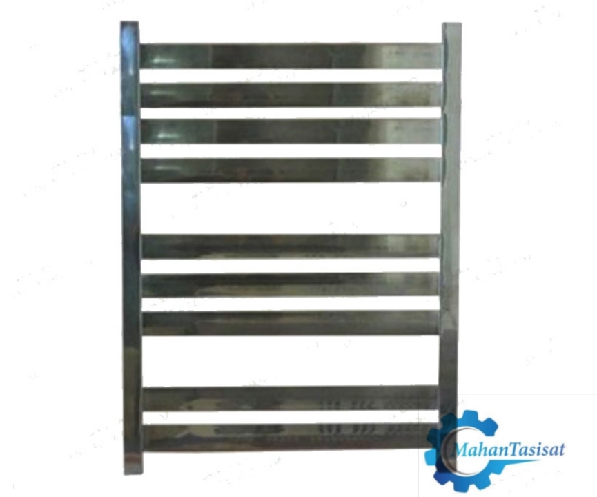 حوله خشک کن استیل 9 فلت 50 ×80 کروم مات ایران رویال